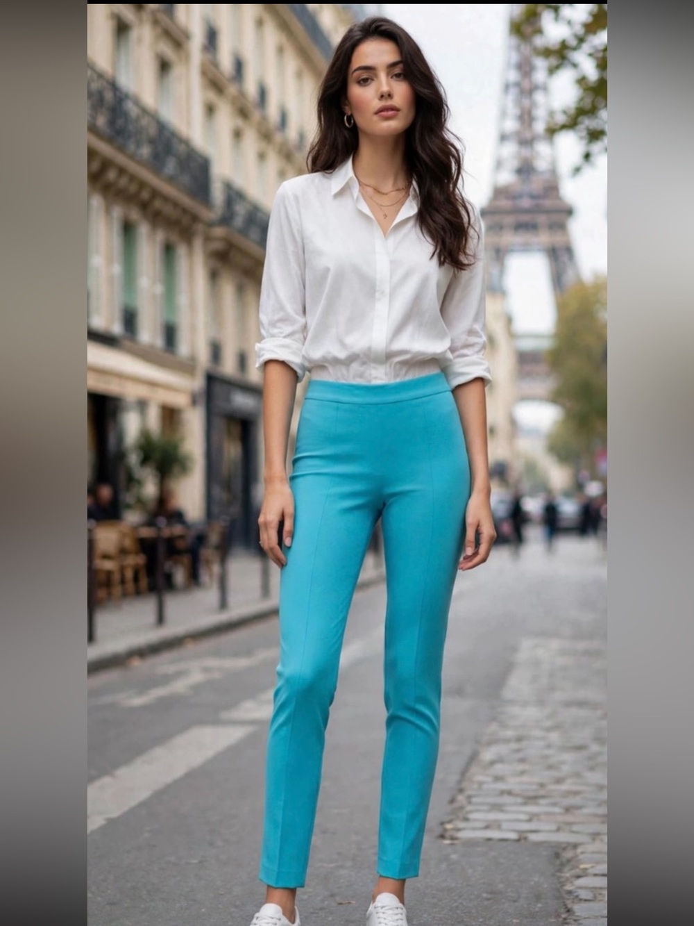 Women’s Skinny Jeans in Bright Turquoise Stretch